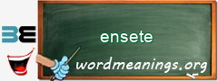 WordMeaning blackboard for ensete